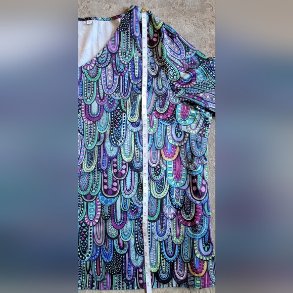 Paisley Pullover Shirt BOHO  4XL PLUS V-neck - Picture 9 of 11
